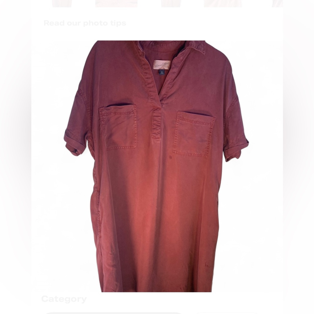 Western Boho Casuak Universal Thread burgundy Shi… - image 1